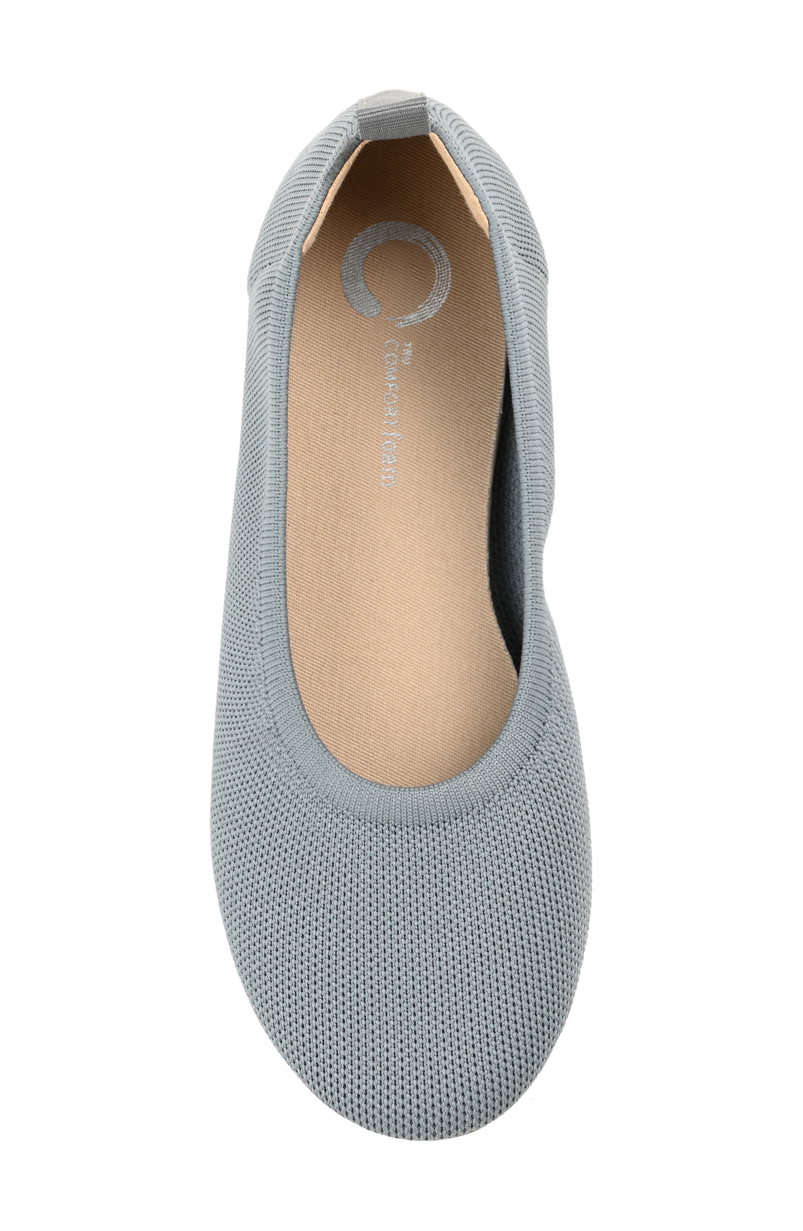 Journee Collection Jersie Knit Ballet Flat, Alternate, color, Grey
