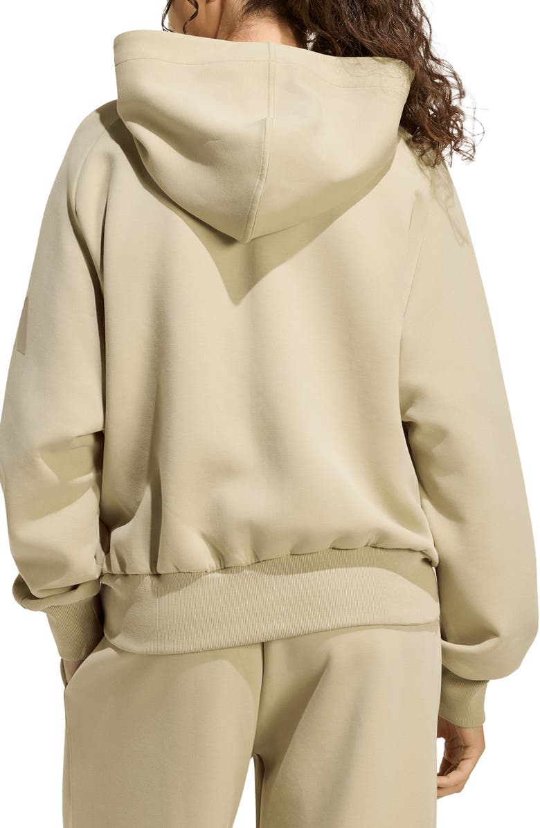 adidas Originals Soft Lux Zip Front Hoodie, Alternate, color, Wonder Cargo