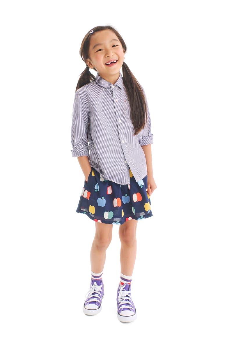 Primary Kids Pull-On Pocket Skirt In Rainbow Apples, Alternate, color,