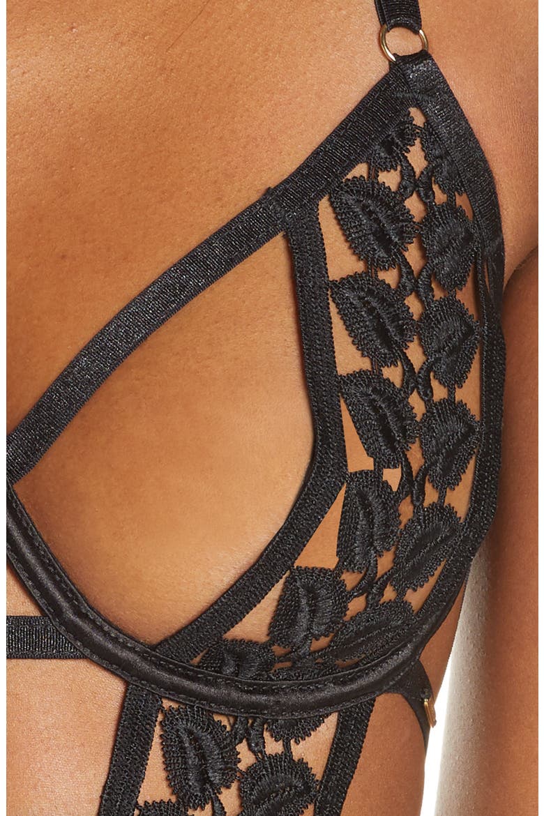 Alix Open Cup Bra, Alternate, color, BLACK