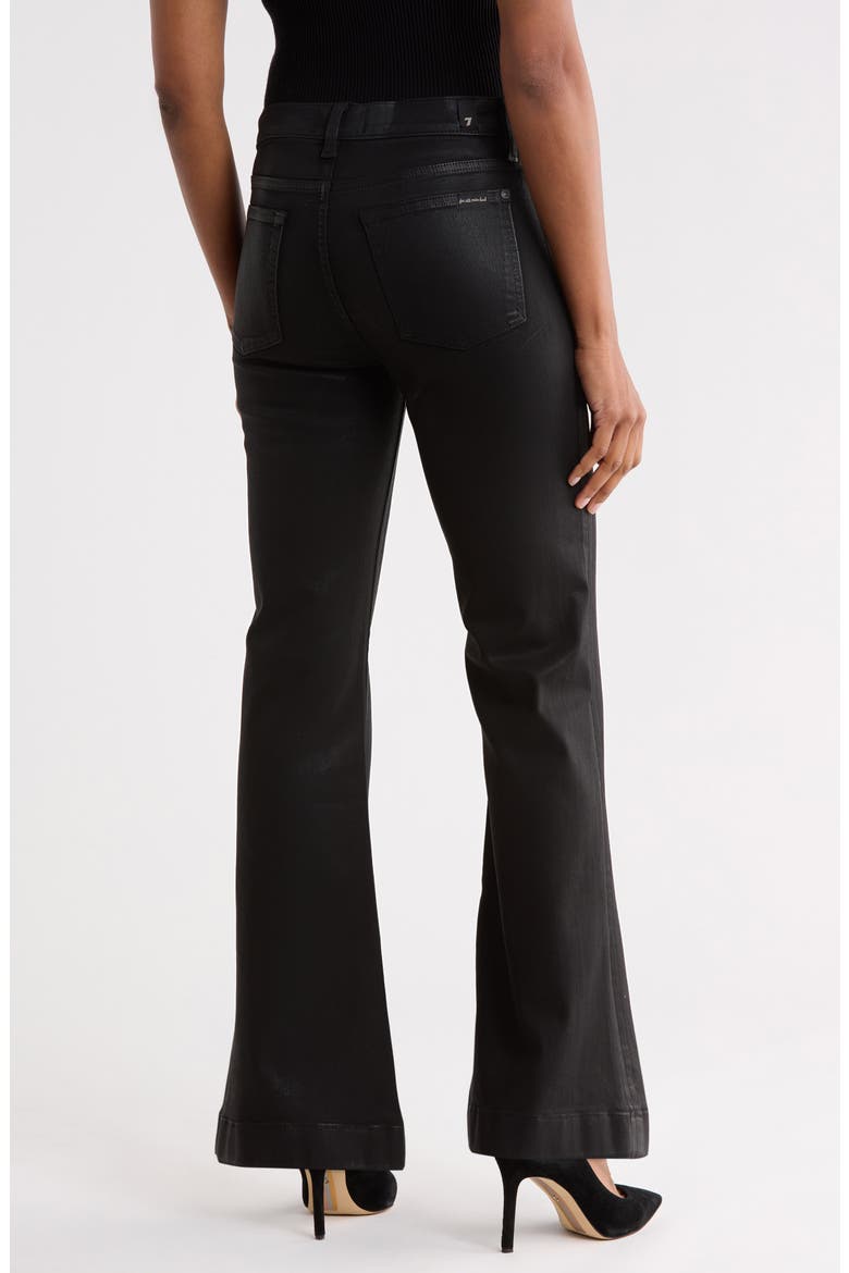 Dojo Tailorless Flare Jeans, Alternate, color, COATED BLACK