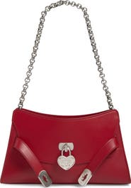 McQueen Mini Locke Leather Shoulder Bag
