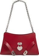 McQueen Mini Locke Leather Shoulder Bag