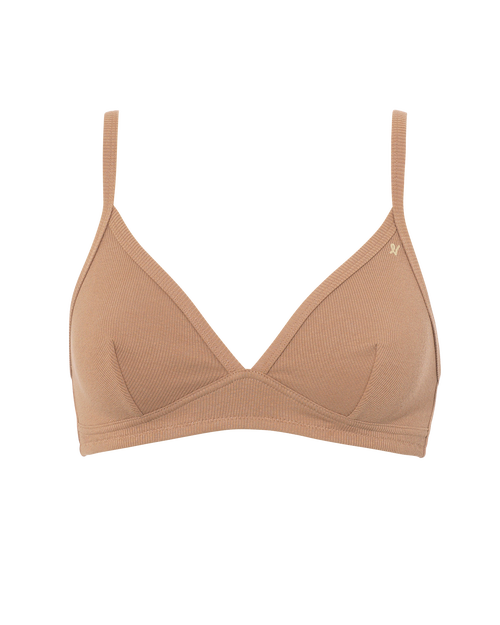 Nudea The Organic Cotton Easy Does It Bralette In Brown