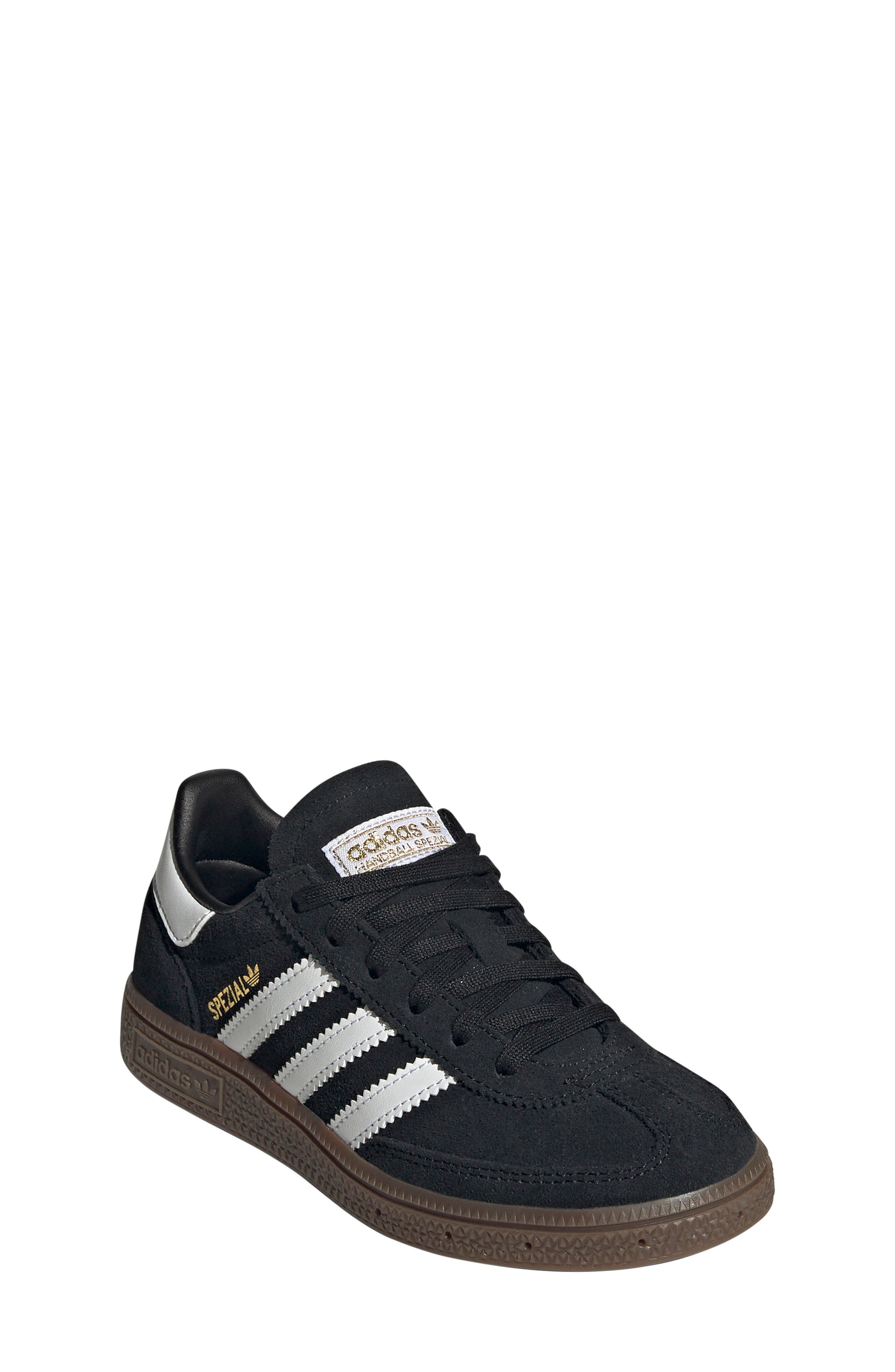 adidas Kids' Handball Spezial Sneaker, Main, color, Black/ White/ Gum