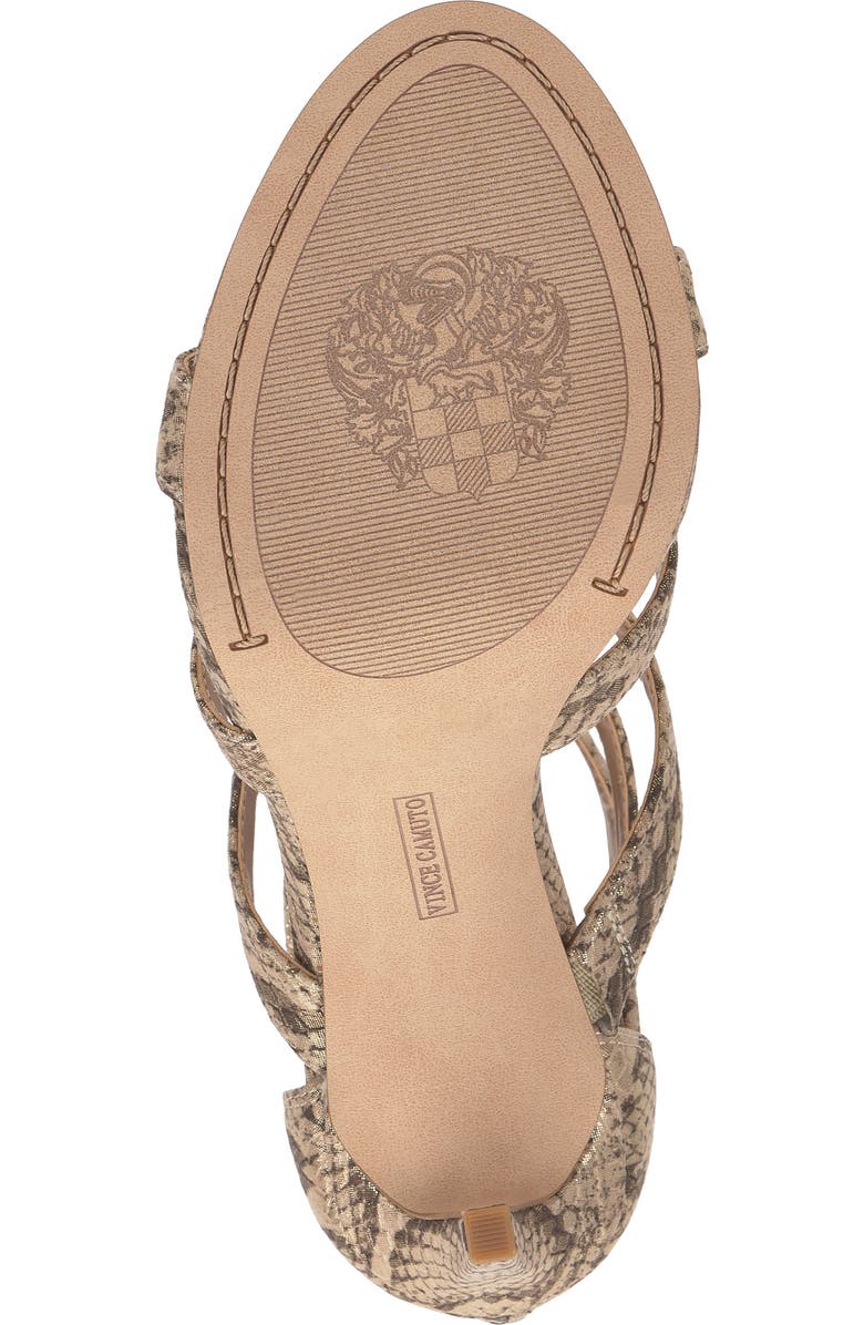 Vince Camuto Azelie Cage Sandal, Alternate, color, Natural/ Gold