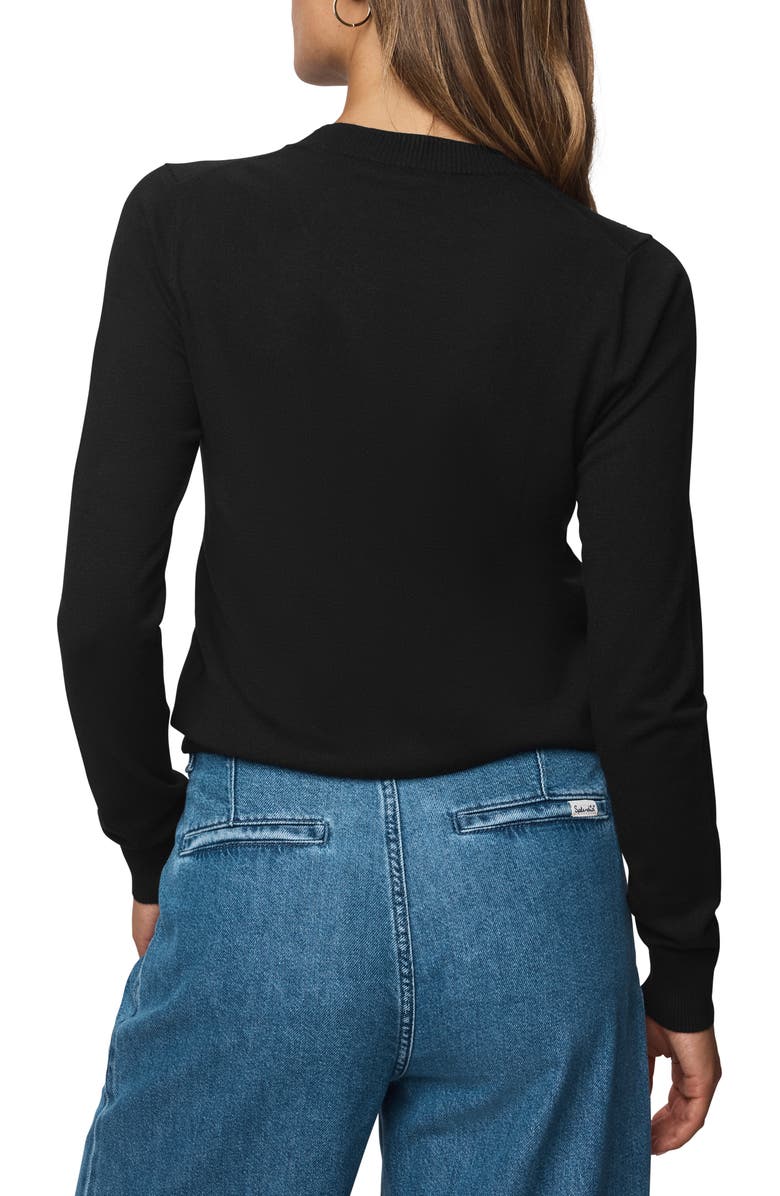 Splendid Rosanna Crewneck Sweater, Alternate, color, Black