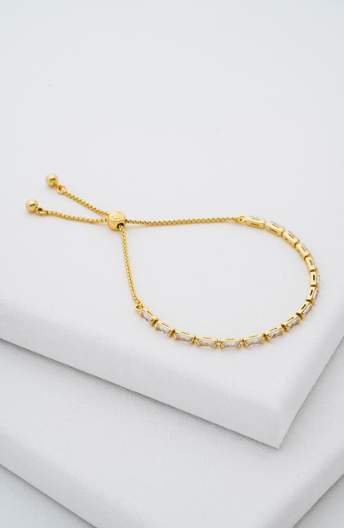 Ted Baker Isela Cubic Zirconia Baguette Bracelet In Gold Tone/clear Crystal
