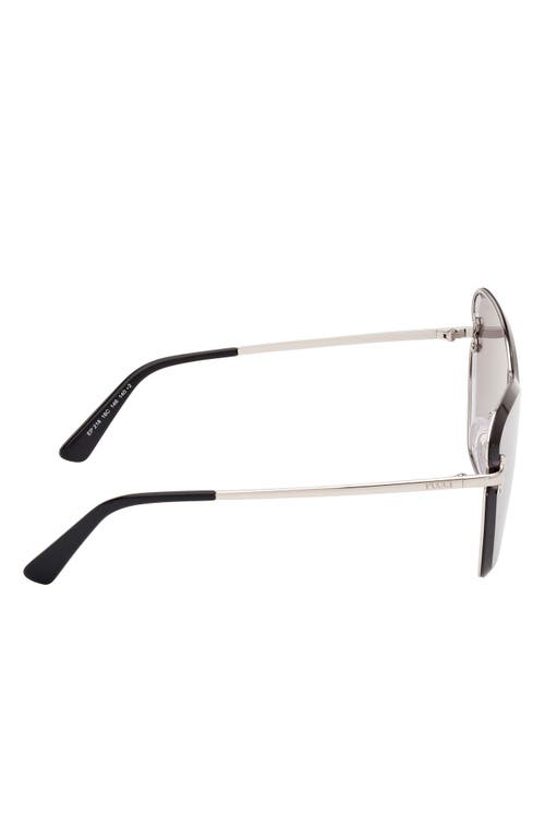 Pucci Women's Butterfly Shield-frame Smoke Mirrored Silver-tone Sunglasses In Multi