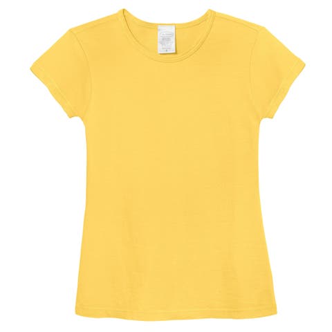 Baby Girls Organic Cotton Soft Jersey Cap Sleeve Crew Tee (Baby)