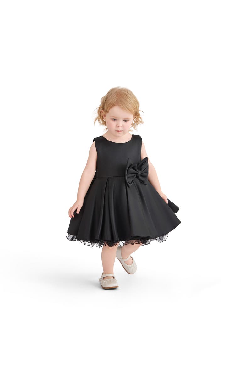 Tulleen Bow Waist Dress, Alternate, color, Black