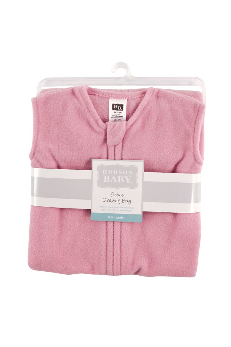 Plush Comfort Sleep Sack & Snuggle Throw, Alternate, color, Solid Light Pink Fleece