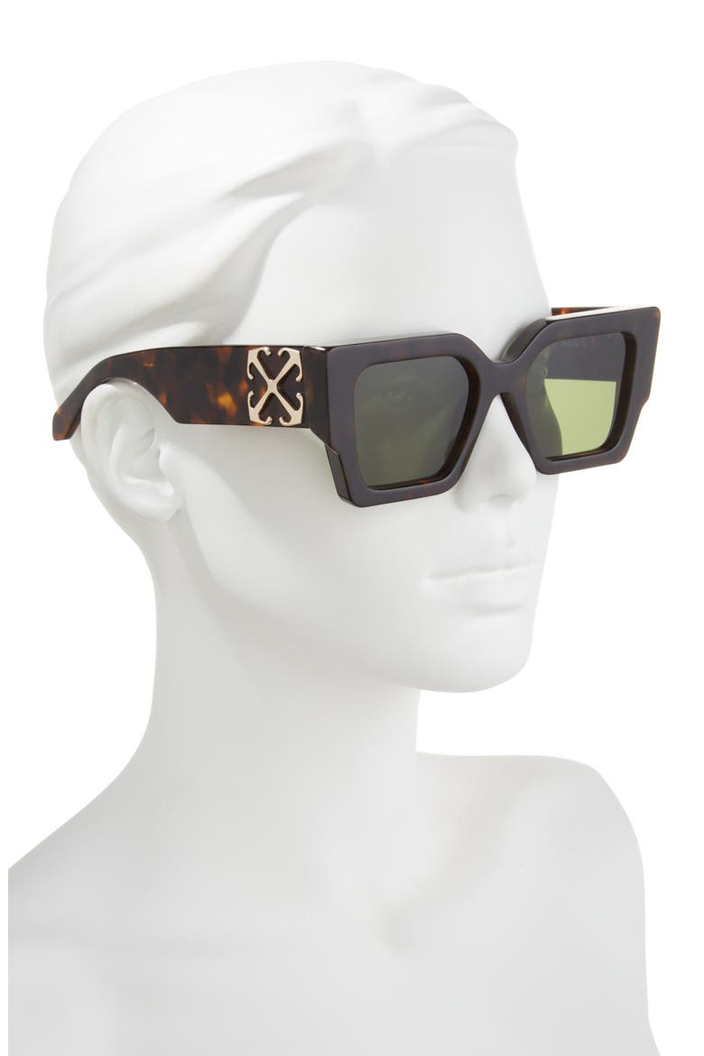 Catalina 53mm Square Sunglasses, Alternate, color, BROWN GREEN