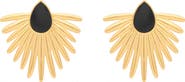 st. Moran Onyx Deco Statement Drop Earrings