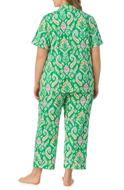 Bedhead Pajamas Print Stretch Organic Cotton Jersey Crop Pajamas In Beverly Ikat
