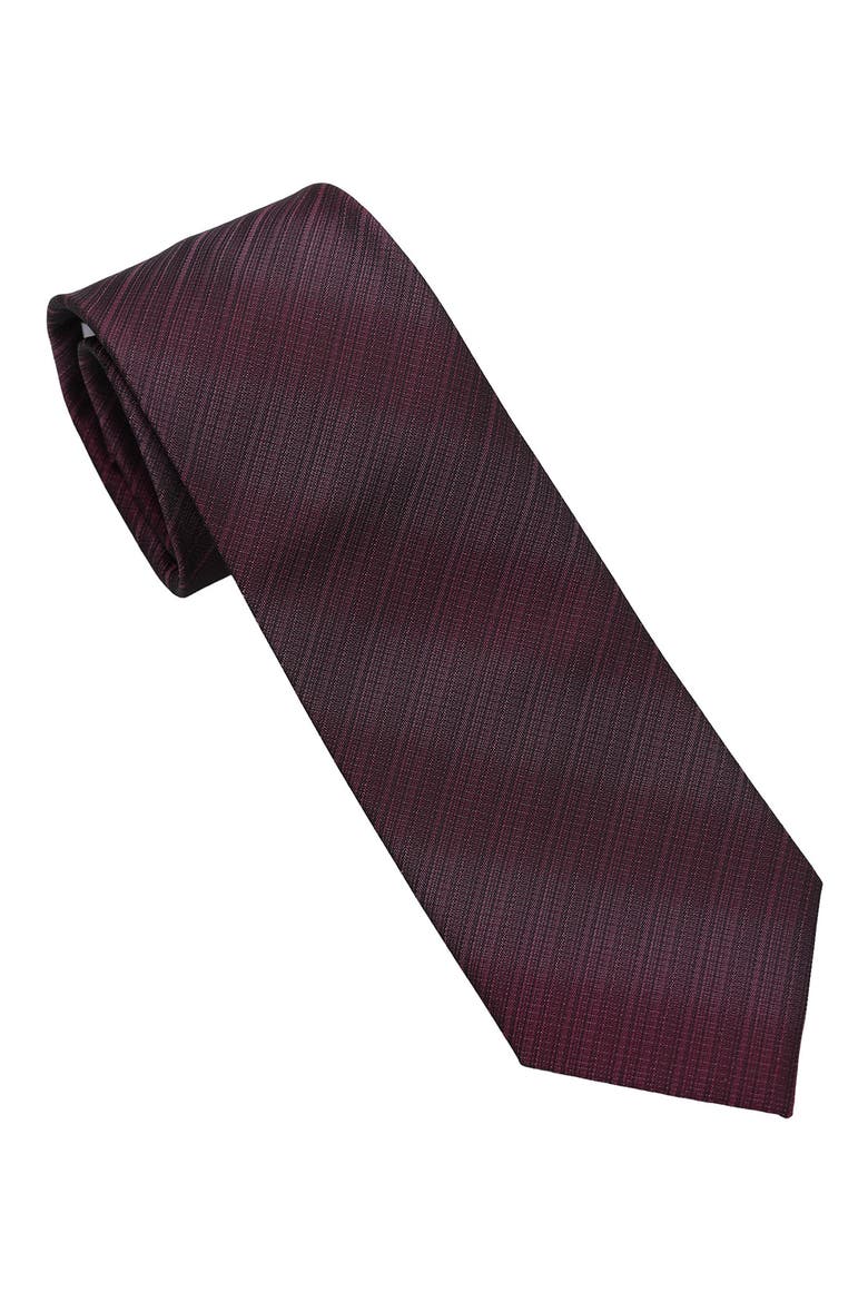 Shadow Stripe Tie, Main, color, BLACK/ DARK FUCHSIA