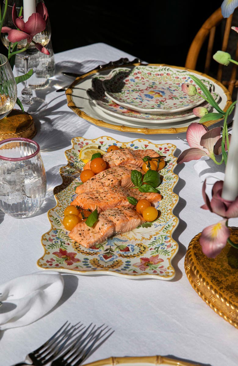 Juliska Sofia Rectangular Serving Platter, Alternate, color, Multi Pink