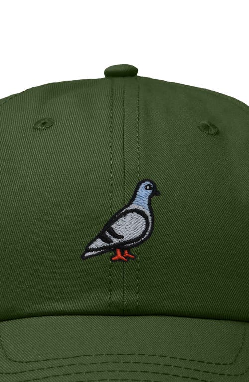 Dalix Pigeon Embroidered Everyday Hat In Olive