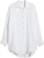 Vitamin A® Playa Oversize Linen Cover-Up Shirt