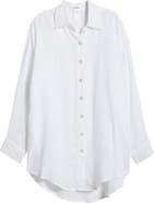 Vitamin A® Playa Oversize Linen Cover-Up Shirt