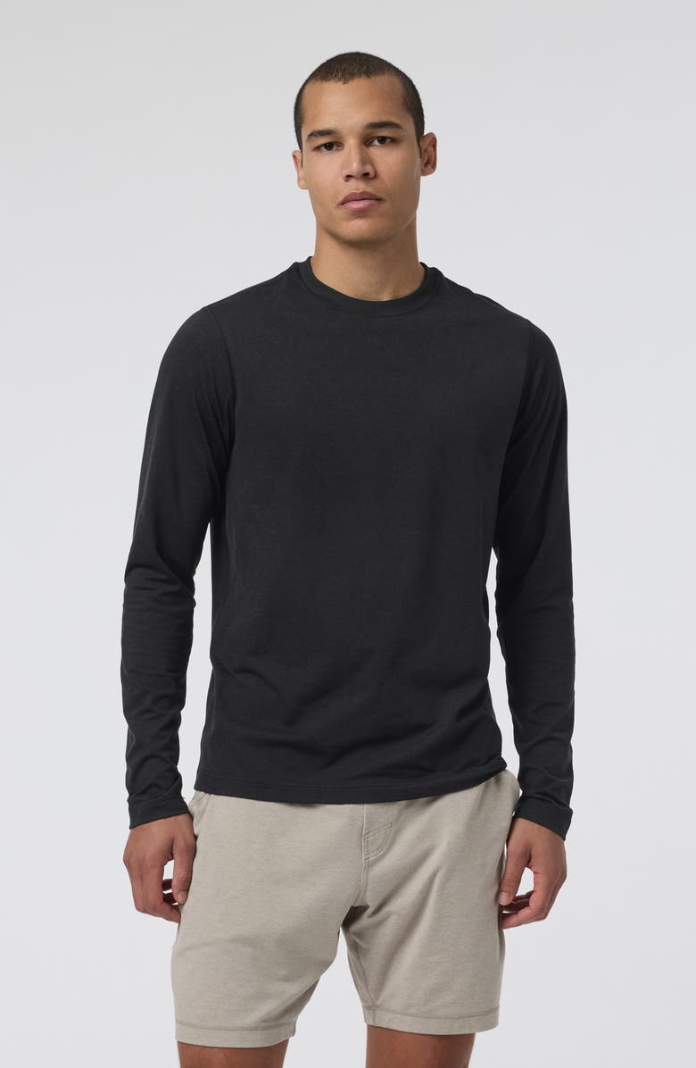 Vuori Ponto Performance Long Sleeve T-Shirt, Alternate, color, Black Heather