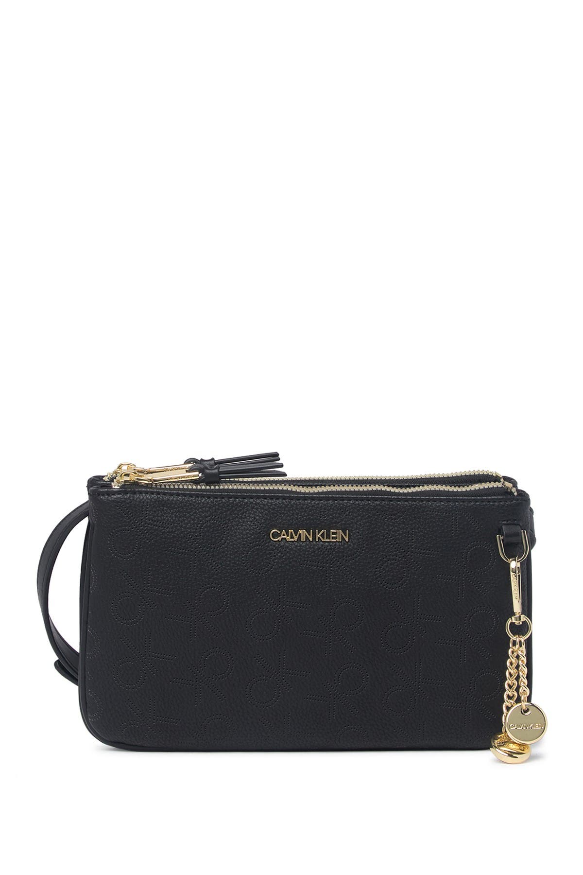 Calvin Klein Denver Perforated Novel Crossbody, Main, color, 
