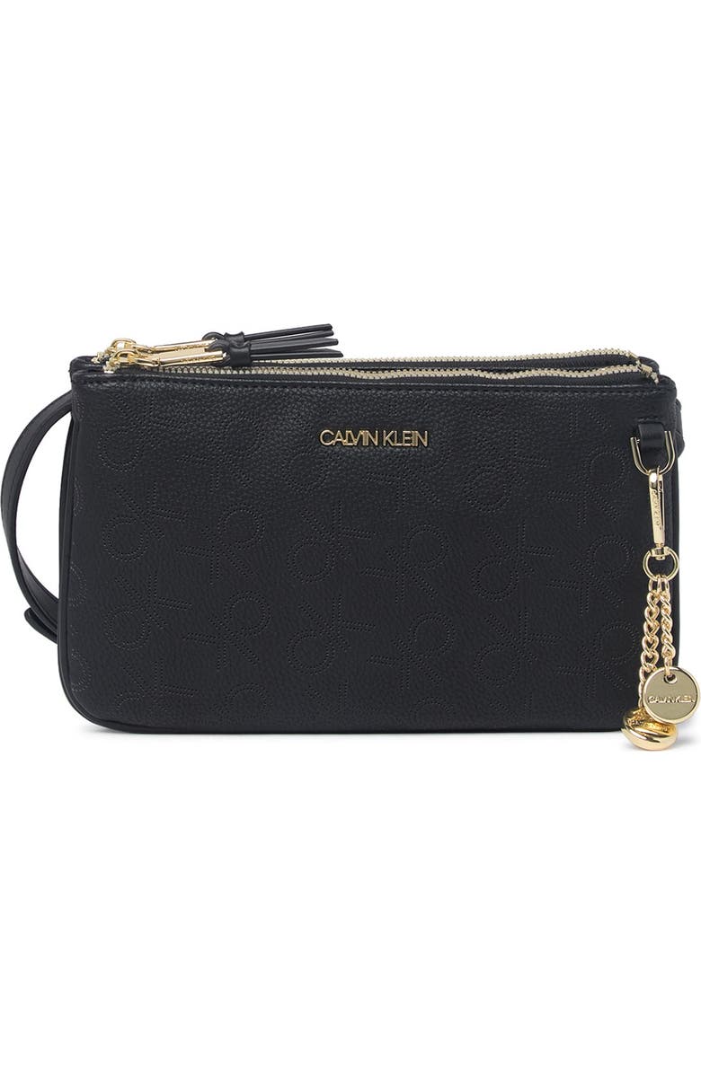 Calvin Klein Denver Perforated Novel Crossbody, Main, color,