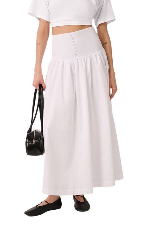 Drop Waist Maxi Skirt
