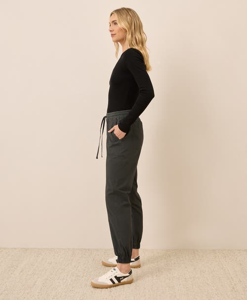 Pact Organic Cotton Monterey Poplin Jogger In Green