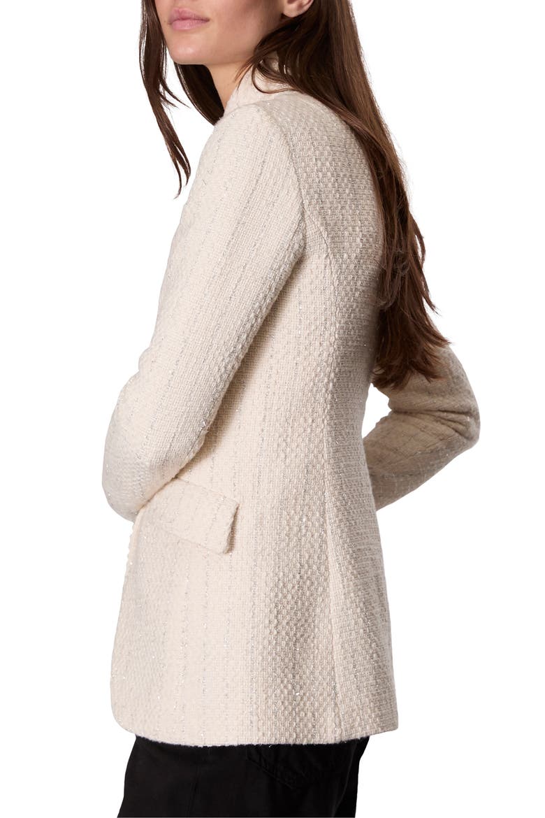 Slade Metallic Tweed Blazer, Alternate, color, IVORY
