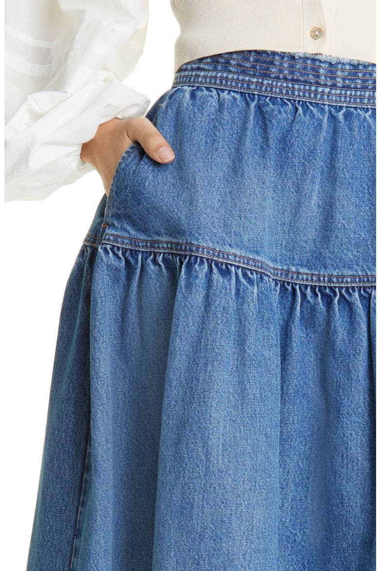 The Astrid Denim Maxi Skirt, Alternate, color, DANUBE MEDIUM INDIGO WASH