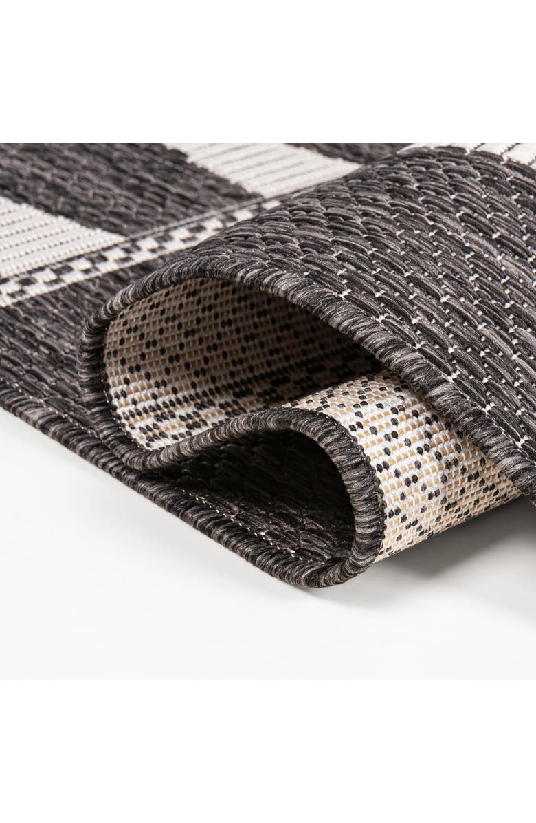 JONATHAN Y Odette Modern Geometric Abstract Two-Tone Indoor/Outdoor Area Rug, Alternate, color, Black/Cream