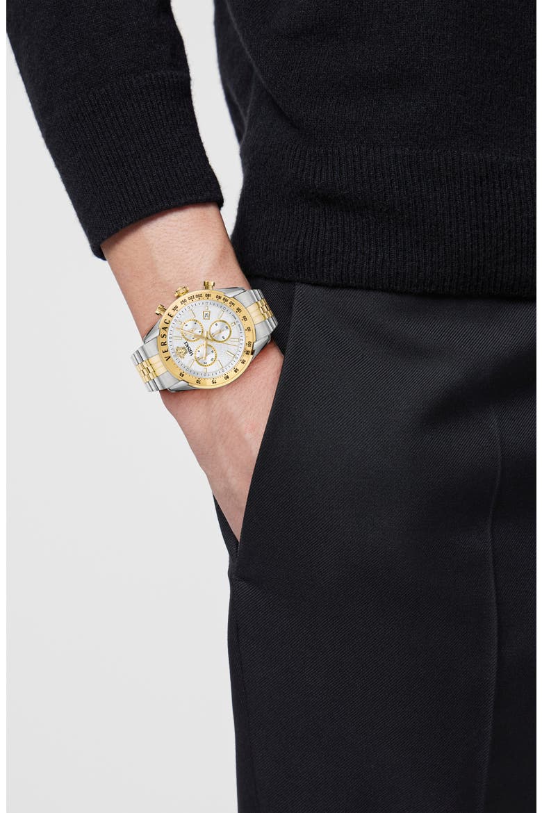 Master Chronograph Two-Tone Bracelet Watch, 44mm, Alternate, color, TWO TONE