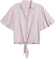 beachlunchlounge Roxanna Tie Hem Shirt