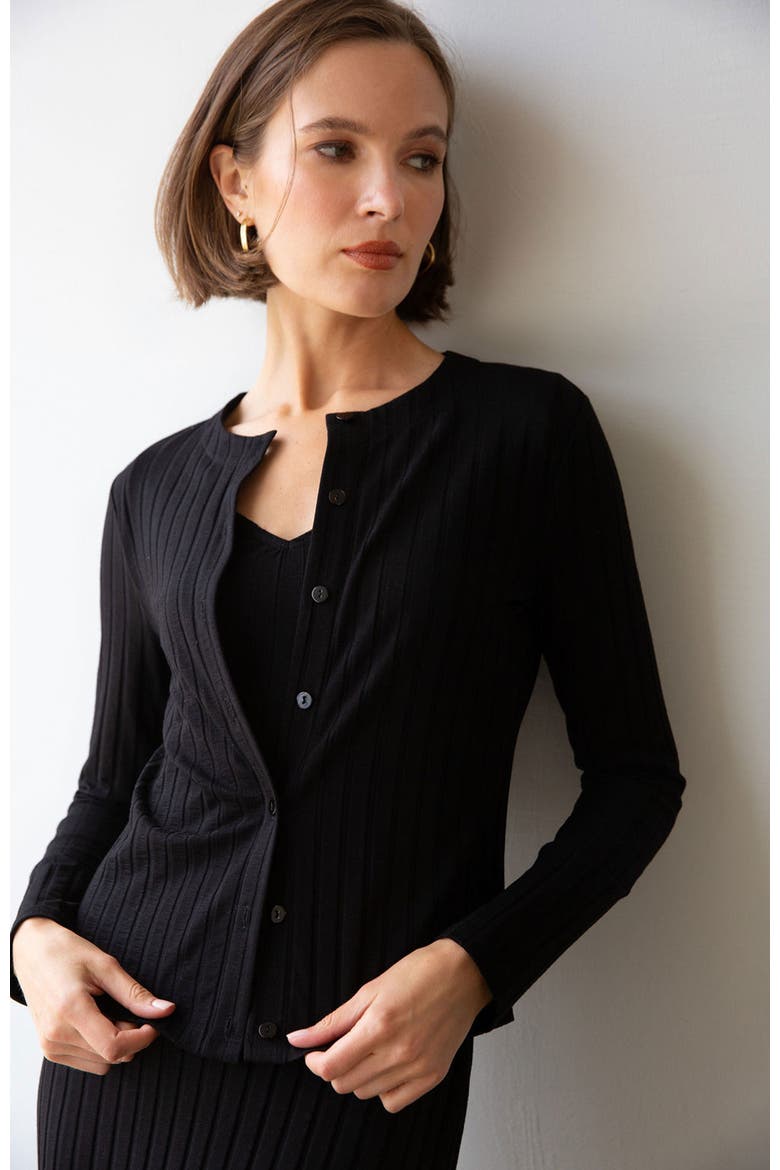 Coco Cardigan, Alternate, color, Black