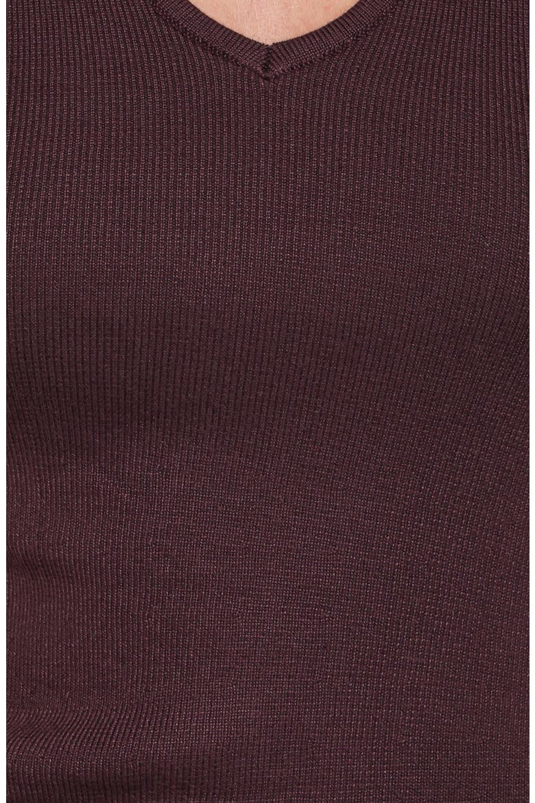 Side Ruched Knit Top, Alternate, color, CHOCOLATE BROWN