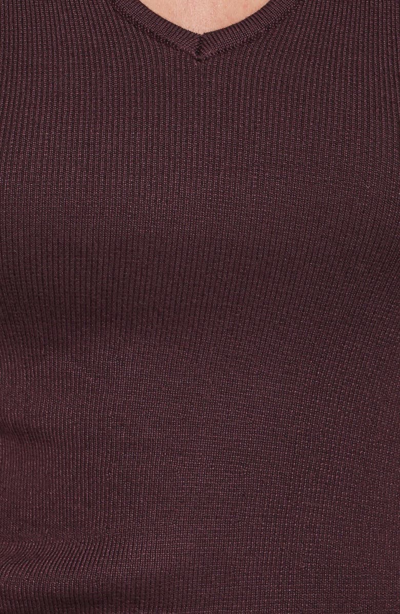 Petal & Pup Side Ruched Knit Top, Alternate, color, Chocolate Brown