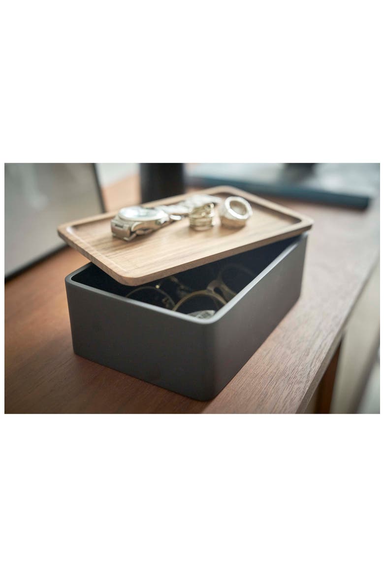 Wood Top Accessory Box, Alternate, color, BROWN