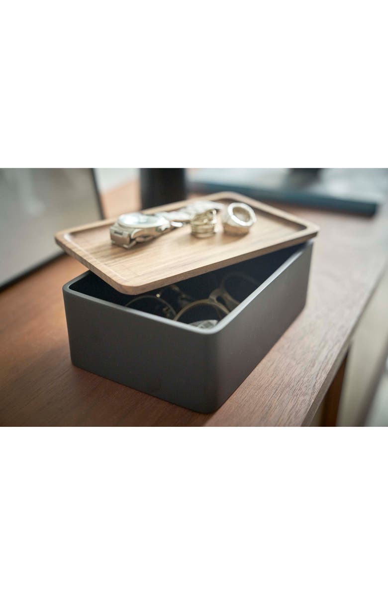 Yamazaki Wood Top Accessory Box, Alternate, color,