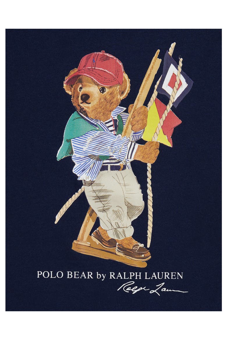 Kids' Polo Bear Cotton Graphic T-Shirt, Alternate, color, NEWPORT NAVY