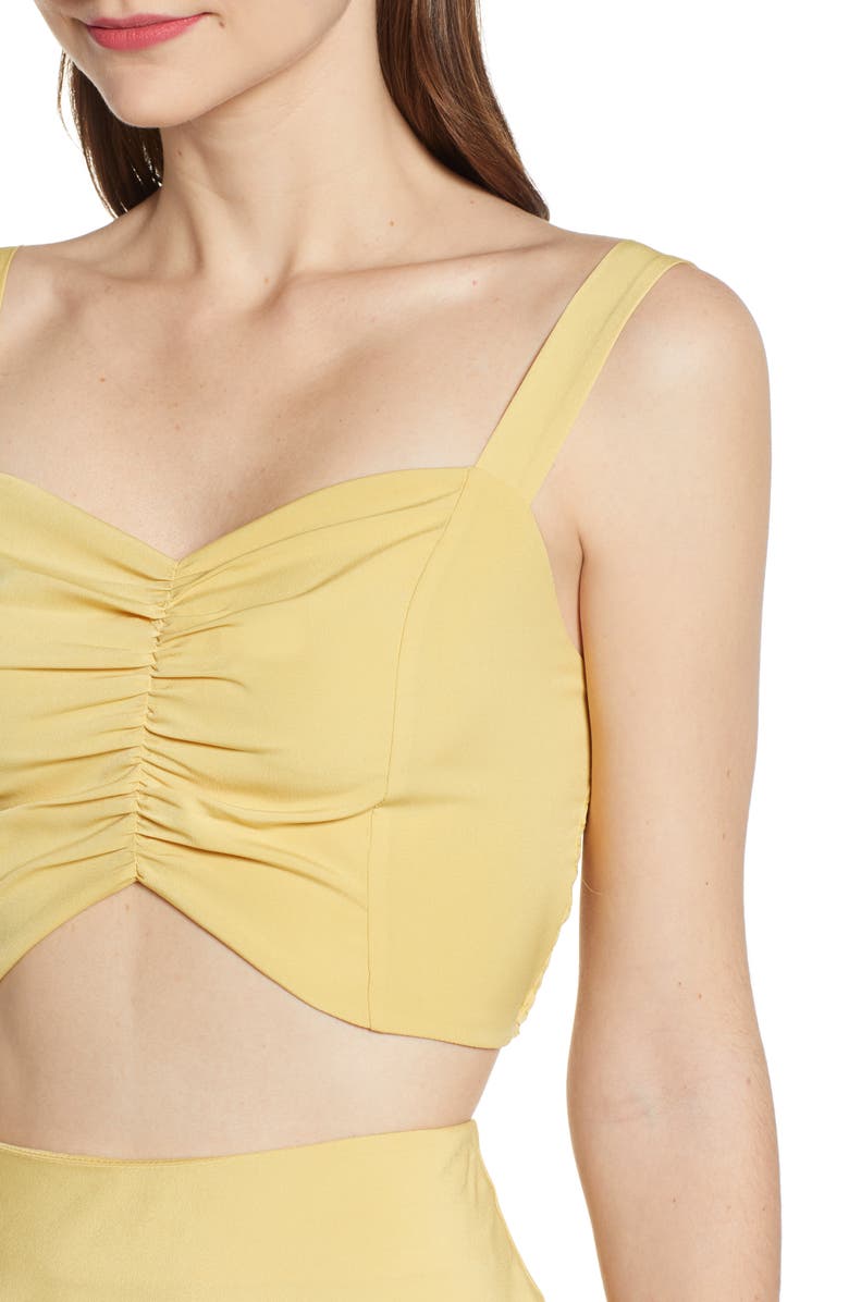 4SI3NNA Ruched Crop Top, Alternate, color,