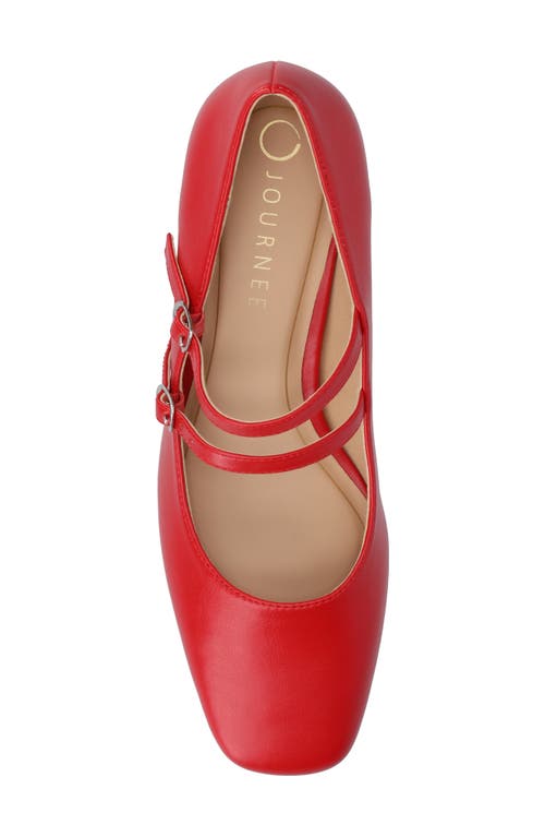 Shop Journee Collection Nally Mary Jane Pump In Red