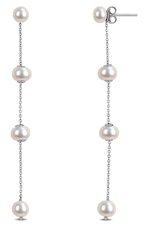 5.5–6mm Freshwater Cultured Pearl Drop Earrings