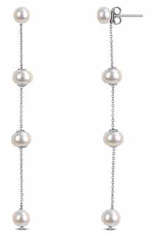 5.5–6mm Freshwater Cultured Pearl Drop Earrings