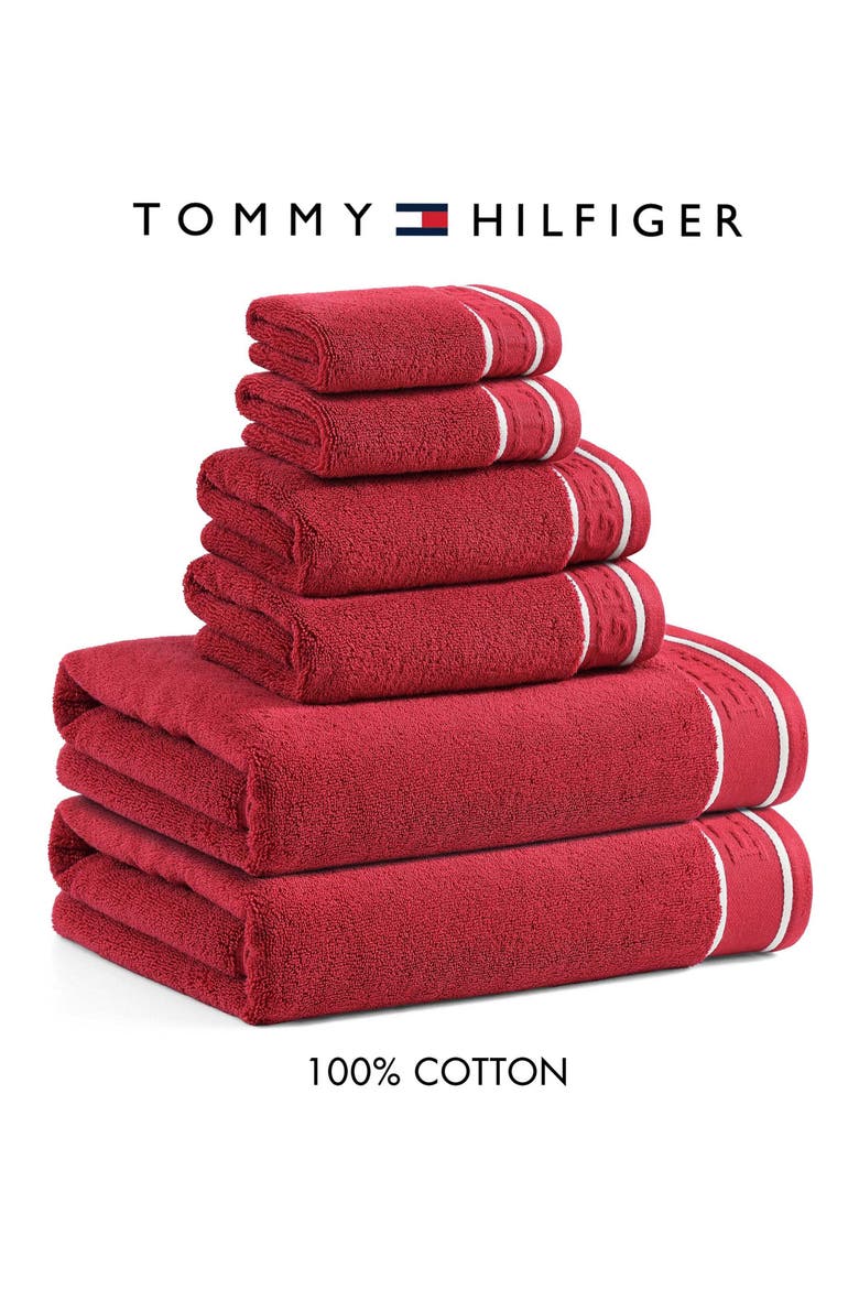 The Legacy Terry 6-Piece Towel Set, Alternate, color, BRIGHT RED