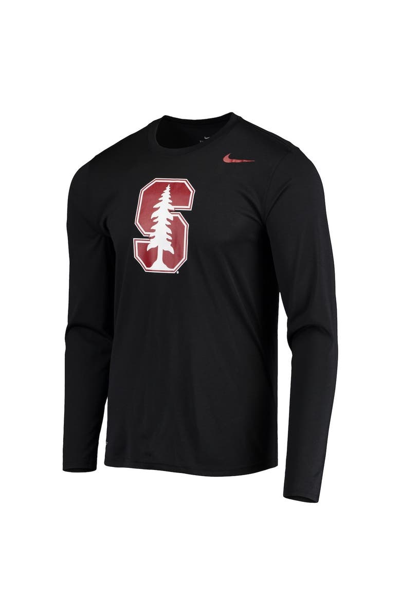 Nike Men's Nike Black Stanford Cardinal School Logo Legend Performance Long Sleeve T-Shirt, Alternate, color, 
