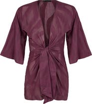 ViX Paula Hermanny Perola Cotton Blend Cover-Up Minidress
