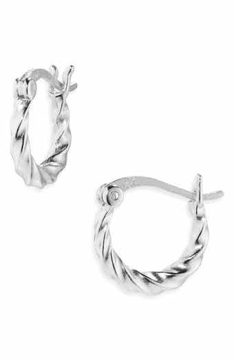 ARGENTO VIVO Rope Twist Huggie Hoop Earrings