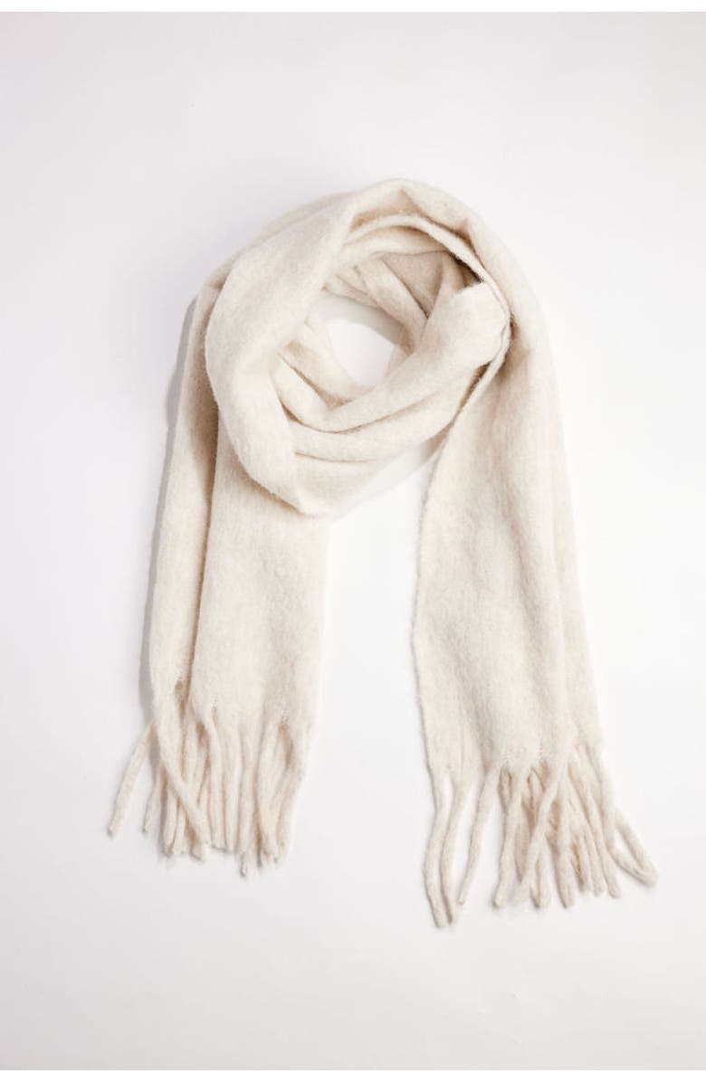 Hat Attack Cozy Solid Scarf, Main, color, Heather Ivory