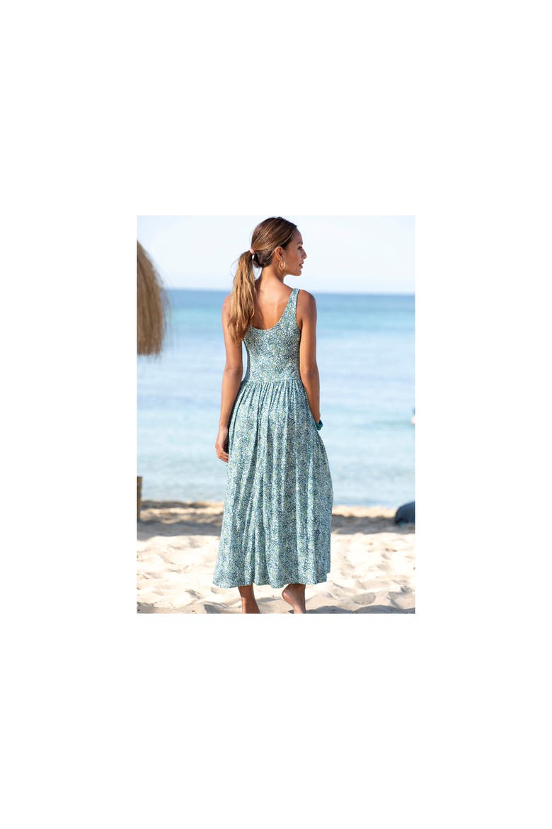 Printed Scoop Neck Dress, Alternate, color, Mint Printed